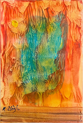Metin Eloğlu imzalı tablo — Yağlı Boya, 11×16 cm, 5.500 TL müzayede satışı