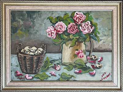 Suzan imzalı tablo — Akrilik Boya, 50×33 cm, 2.250 TL müzayede satışı