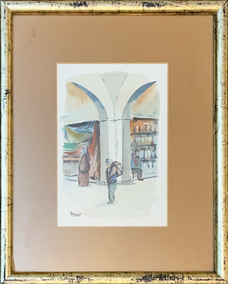 Türker Metingül imzalı tablo — Sulu Boya, 11.5×16.5 cm, 1.000 TL müzayede satışı