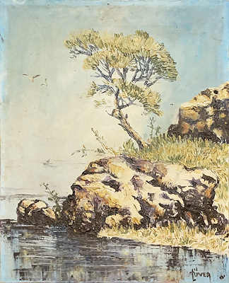 Mehmet Tüver imzalı tablo — Yağlı Boya, 55×44 cm, 2.250 TL müzayede satışı
