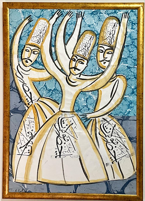Ahmet Natik imzalı tablo — Sulu Boya, 95×75 cm, 2.000 TL müzayede satışı