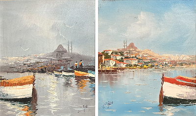 C.öğüt - Çift imzalı tablo — Yağlı Boya, 25×30 cm, 1.200 TL müzayede satışı