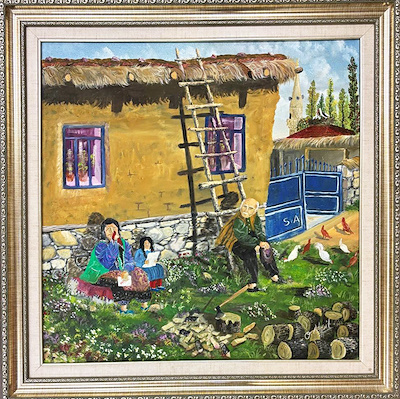 Osman Akşit imzalı tablo — Yağlı Boya, 60×60 cm, 8.500 TL müzayede satışı