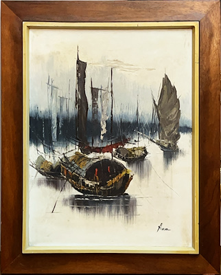 F. O. A. imzalı tablo — Yağlı Boya, 39×29 cm, 1.900 TL müzayede satışı