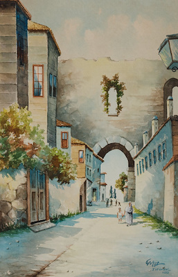 Vahit Armağan imzalı tablo — Sulu Boya, 43×30 cm, 6.000 TL müzayede satışı