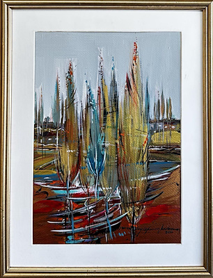 Leyla Afacan Kodaman imzalı tablo — Yağlı Boya, 34×24 cm, 2.000 TL müzayede satışı