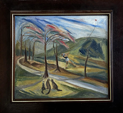 Necdet Elal imzalı tablo — Yağlı Boya, 32×35 cm, 6.000 TL müzayede satışı