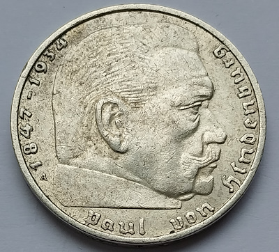 1939 ALMANYA NAZİ DÖNEMİ GÜMÜŞ 2 MARK ÇÇT+-8 GRAM | Hitit Mezat