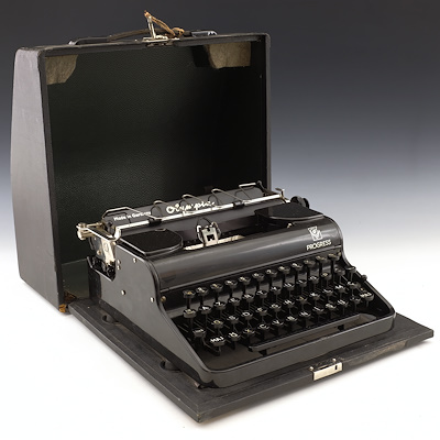 VINTAGE TYPEWRITER-German, Olympia Progress, 1940's. With Turkish