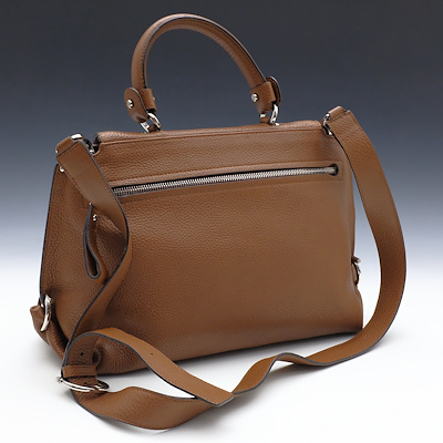 SALVATORE FERRAGAMO BAG-Light brown leather, silver hardware. In SALVATORE FERRAGAMO BAG-Light brown leather, silver hardware. In