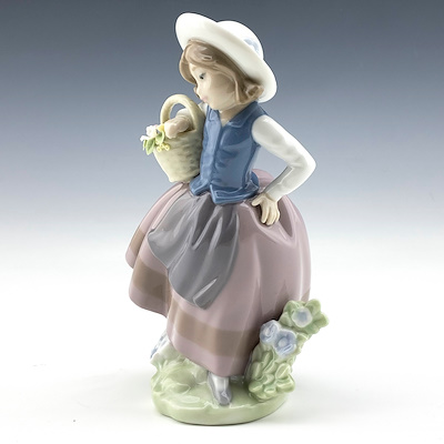 LLADRO PORSELEN BİBLO-Lladro-Daisa yapımcı damgalı, 'köylü kızı