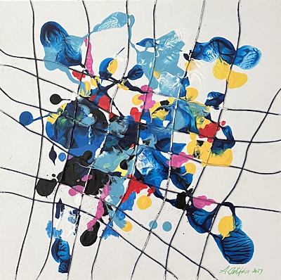 Ahmet Çelikbaş imzalı tablo — Karışık Teknik, 25×25 cm, 900 TL müzayede satışı