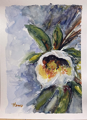 Havva Özkır imzalı tablo — Sulu Boya, 27×19 cm, 300 TL müzayede satışı
