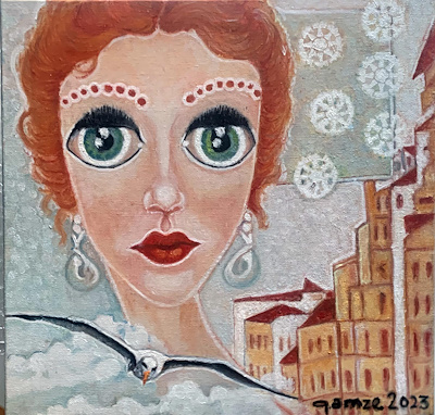Gamze Başaran imzalı tablo — Yağlı Boya, 30×30 cm, 800 TL müzayede satışı