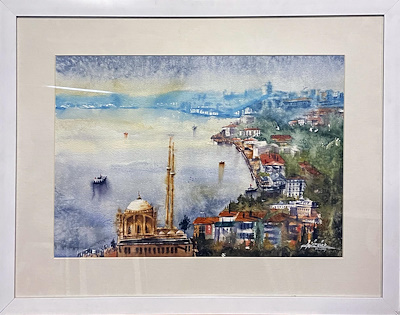 Erdem Öztürk imzalı tablo — Sulu Boya, 35×50 cm, 2.000 TL müzayede satışı