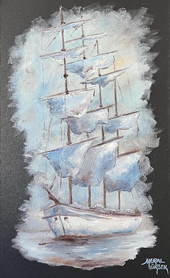 Meral Yüksek imzalı tablo — Yağlı Boya, 50×30 cm, 900 TL müzayede satışı