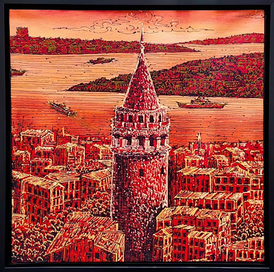 JAVAD GAFFARİ-Tuval üzeri akrilik, 60x60 cm, çerçeveli | Asart