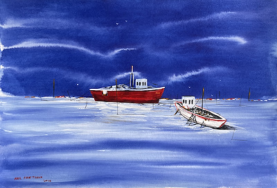 Anıl Fırat Tosun imzalı tablo — Akrilik Boya, 35×50 cm, 1.000 TL müzayede satışı