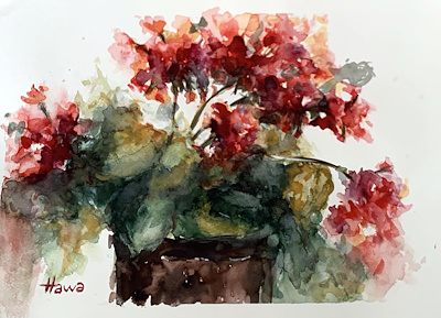 Havva Özkır imzalı tablo — Sulu Boya, 22×30 cm, 1.200 TL müzayede satışı