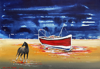 Anıl Fırat Tosun imzalı tablo — Akrilik Boya, 30×40 cm, 1.000 TL müzayede satışı