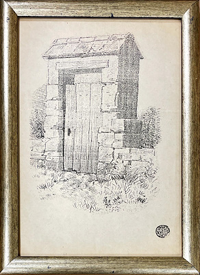 Osman Nuri B. Abdullah imzalı tablo — Taşbaskı, 34×25 cm, 500 TL müzayede satışı