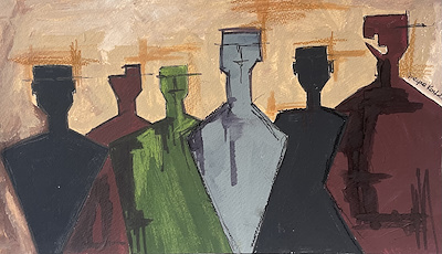 Şeyma Kont imzalı tablo — Karışık Teknik, 20×35 cm, 1.200 TL müzayede satışı