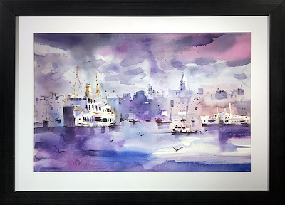 Saim Altuncu imzalı tablo — Sulu Boya, 35×55 cm, 2.500 TL müzayede satışı