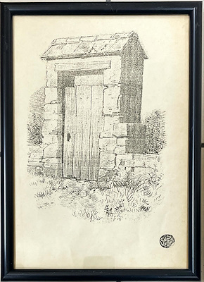 Osman Nuri B. Abdullah imzalı tablo — Taşbaskı, 34×25 cm, 500 TL müzayede satışı