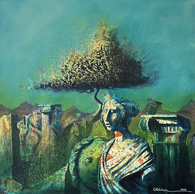 Abdulaziz Demir imzalı tablo — Akrilik Boya, 50×50 cm, 5.000 TL müzayede satışı