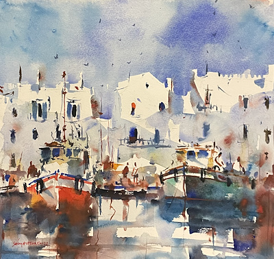 Saim Altuncu imzalı tablo — Sulu Boya, 38×24 cm, 1.800 TL müzayede satışı
