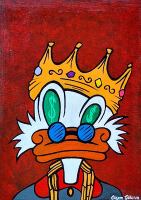 Gizem Göksun imzalı tablo — Yağlı Boya, 25×25 cm, 1.500 TL müzayede satışı