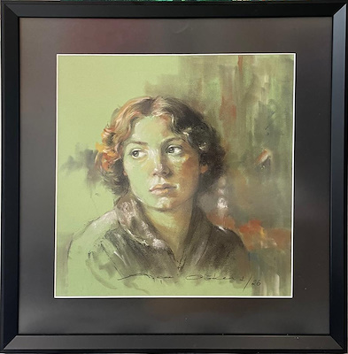 Ayça Göker imzalı tablo — Pastel Boya, 35×34 cm, 2.500 TL müzayede satışı