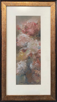 Ayça Göker imzalı tablo — Pastel Boya, 34×12 cm, 1.000 TL müzayede satışı