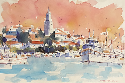 Saim Altuncu imzalı tablo — Sulu Boya, 38×55 cm, 2.500 TL müzayede satışı