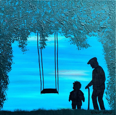 Gülizar Üzümcü imzalı tablo — Yağlı Boya, 30×30 cm, 1.000 TL müzayede satışı