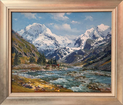 Ulanbek Abykeev imzalı tablo — Yağlı Boya, 60×79 cm, 16.000 TL müzayede satışı