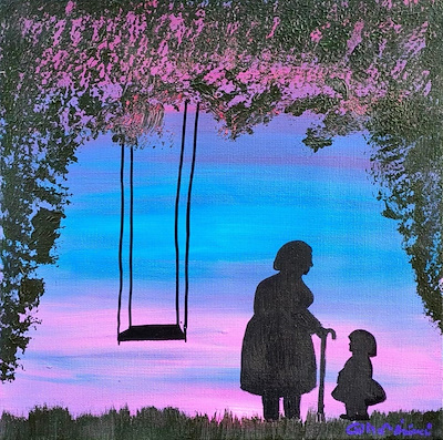 Gülizar Üzümcü imzalı tablo — Yağlı Boya, 30×30 cm, 1.000 TL müzayede satışı