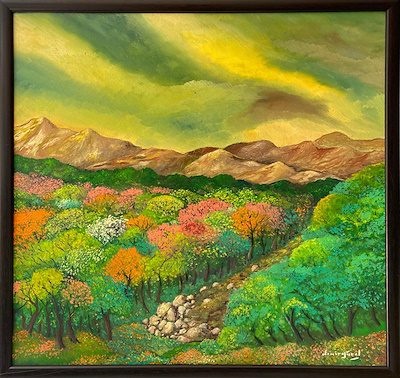 Demir Gürel imzalı tablo — Yağlı Boya, 60×60 cm, 6.000 TL müzayede satışı