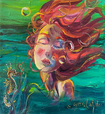 Şeyma Çakılcı imzalı tablo — Yağlı Boya, 19×20 cm, 1.000 TL müzayede satışı