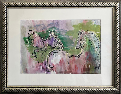 Aida Arghavani imzalı tablo — Karışık Teknik, 28×40 cm, 1.200 TL müzayede satışı
