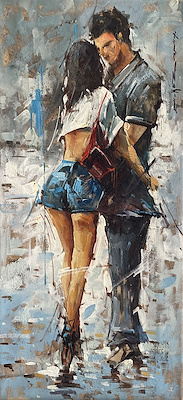 Muhammad Kazemi imzalı tablo — Yağlı Boya, 59×30 cm, 2.500 TL müzayede satışı