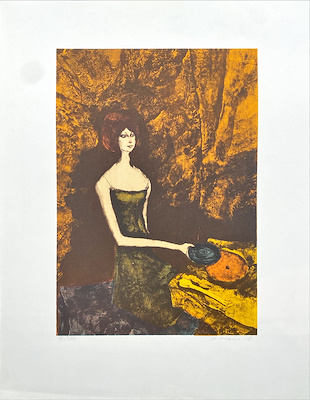 Michele Mainoli imzalı tablo — Litografi, 50×39 cm, 1.000 TL müzayede satışı