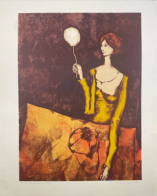 Michele Mainoli imzalı tablo — Litografi, 45×56 cm, 1.000 TL müzayede satışı