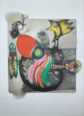 Elso Schiavo imzalı tablo — Litografi, 60×46 cm, 1.000 TL müzayede satışı