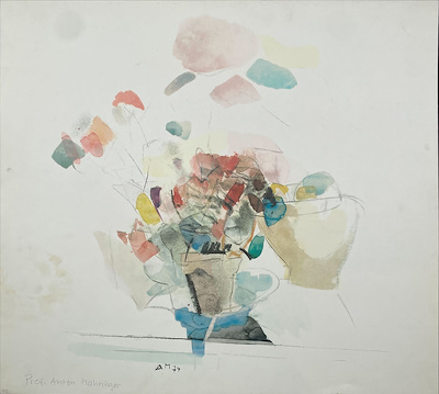 Anton Mahringer imzalı tablo — Serigrafi, 53×48 cm, 1.000 TL müzayede satışı