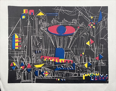 Kay Krasnitzky imzalı tablo — Litografi, 39×50 cm, 1.750 TL müzayede satışı