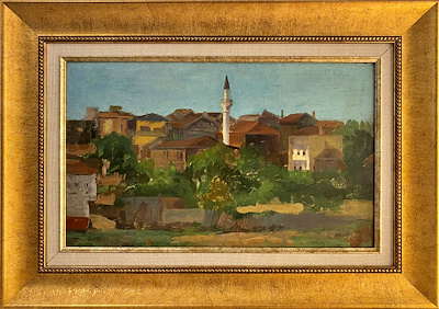 Fuat Mensi Dileksiz imzalı tablo — Yağlı Boya, 21×42 cm, 25.000 TL müzayede satışı