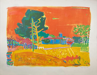 Roger Bezombes(1913 - 1994) imzalı tablo — Litografi, 51×66 cm, 1.000 TL müzayede satışı