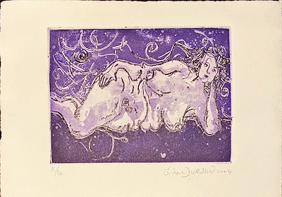 Erhan Dursun imzalı tablo — Gravür, 17×25 cm, 1.000 TL müzayede satışı