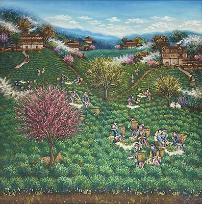 Hayal İrtegün imzalı tablo — Akrilik Boya, 50×50 cm, 25.000 TL müzayede satışı